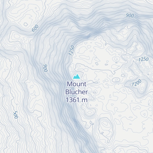 Map of Mount Blucher
