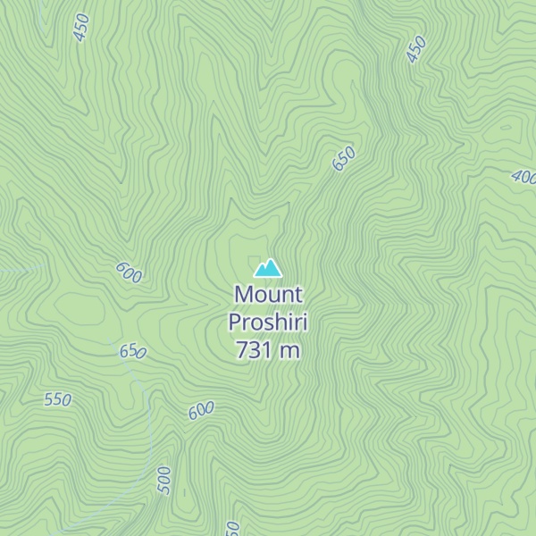 Map of Mount Proshiri