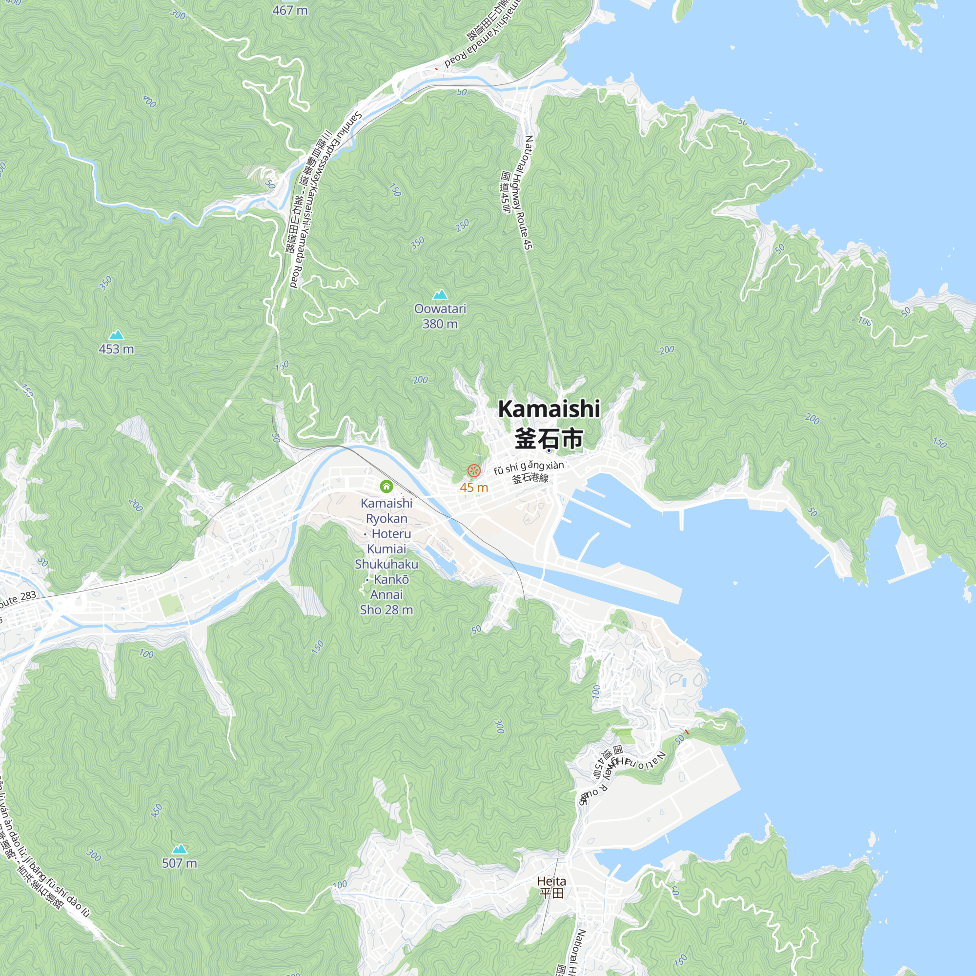 Kamaishi Jōhō Kōryū Sentā map