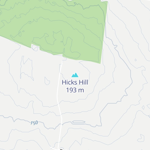 Map of Hicks Hill