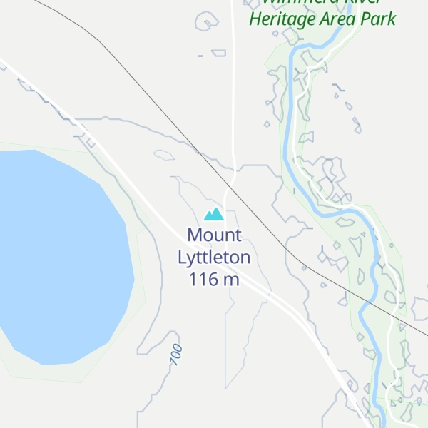 Map of Mount Lyttleton