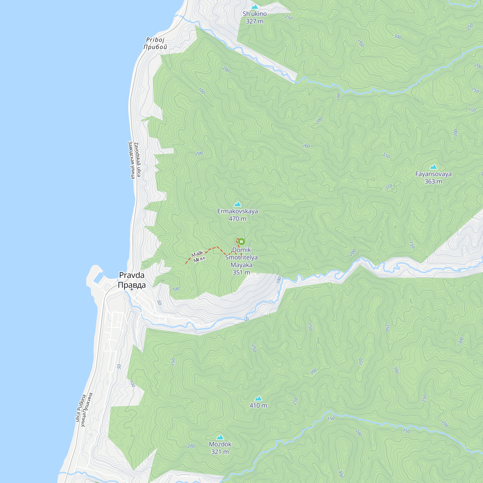Domik Smotritelya Mayaka map
