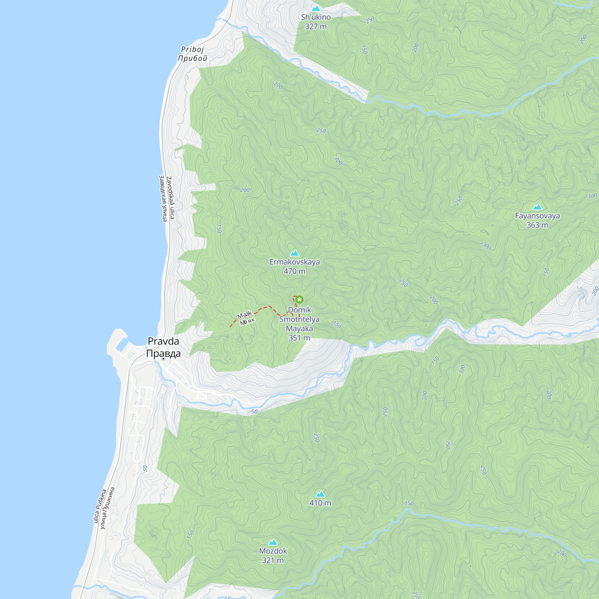 Domik Smotritelya Mayaka map