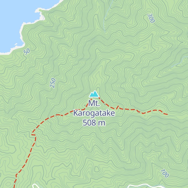 Map of Mt. Karogatake