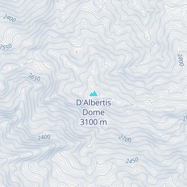 Map of D'Albertis Dome