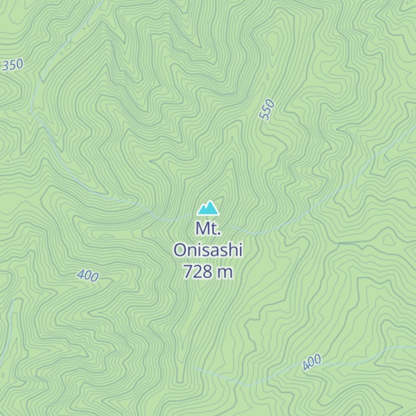 Map of Mt. Onisashi