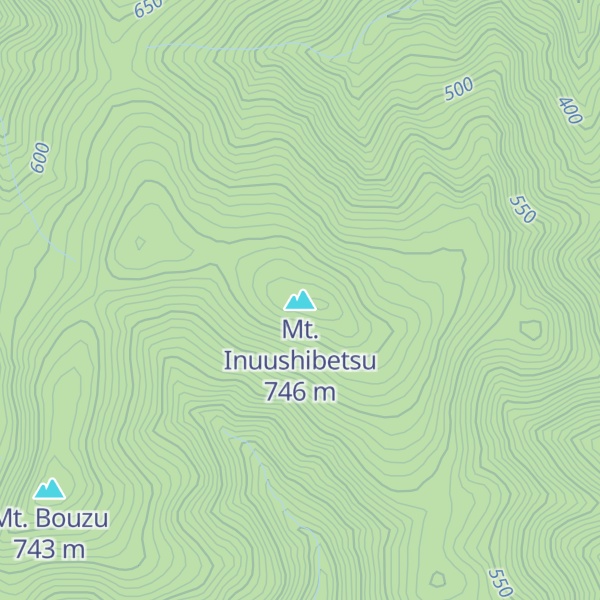 Map of Mt. Inuushibetsu