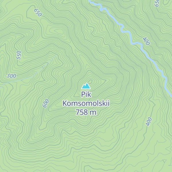 Map of Pik Komsomolskii