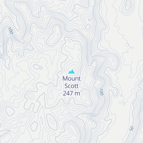 Map of Mount Scott