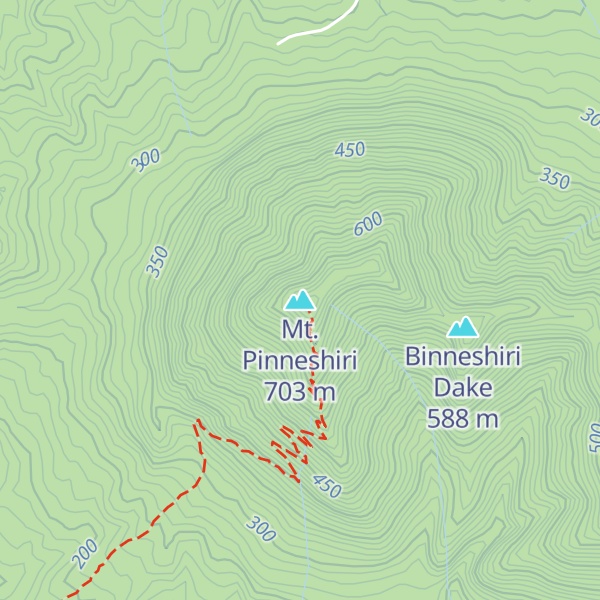 Map of Mt. Pinneshiri