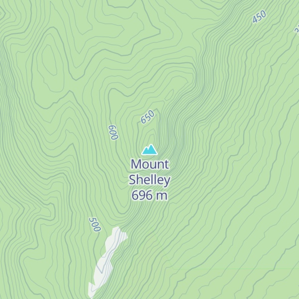 Map of Mount Shelley