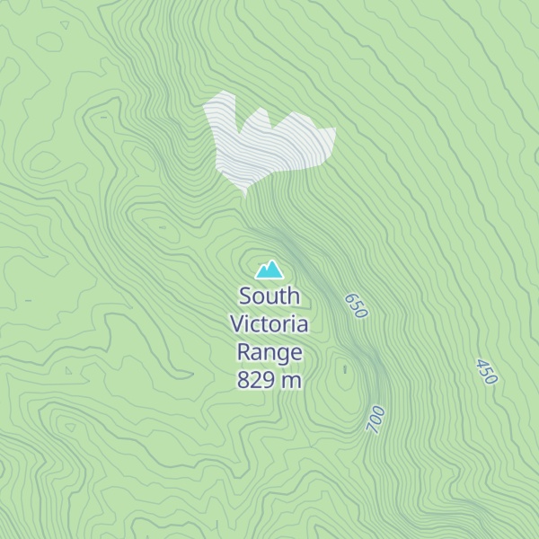 Map of South Victoria Range