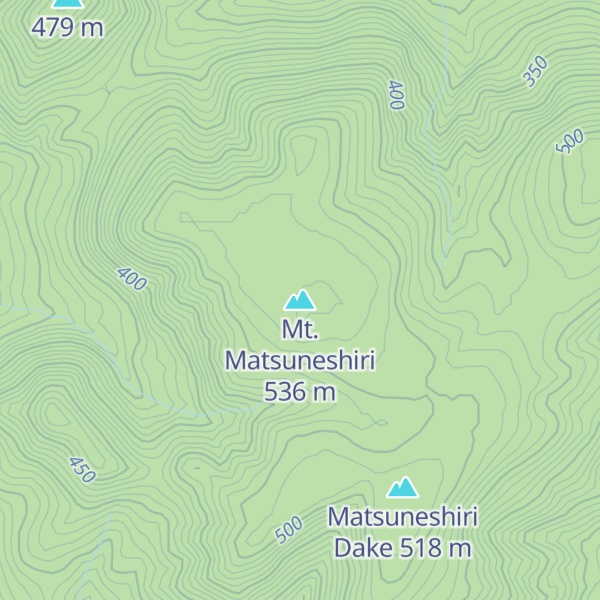 Map of Mt. Matsuneshiri