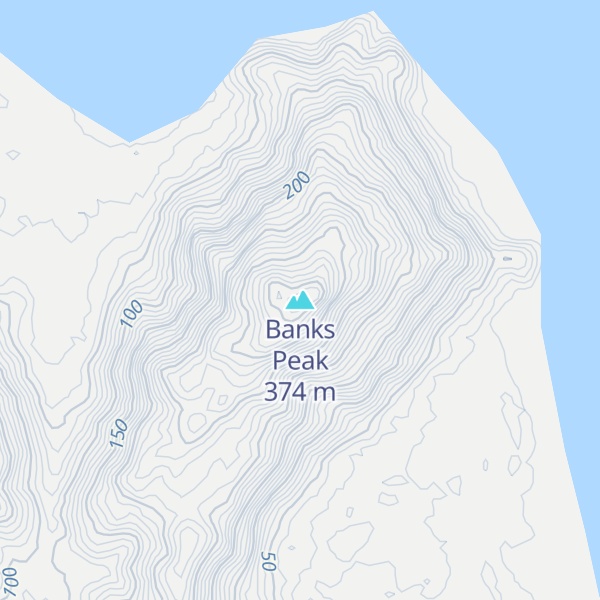 Map of Banks Peak