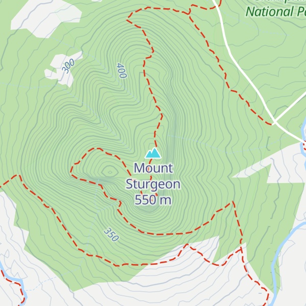Map of Mount Sturgeon
