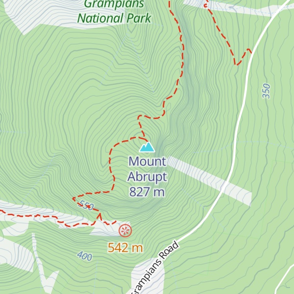 Map of Mount Abrupt