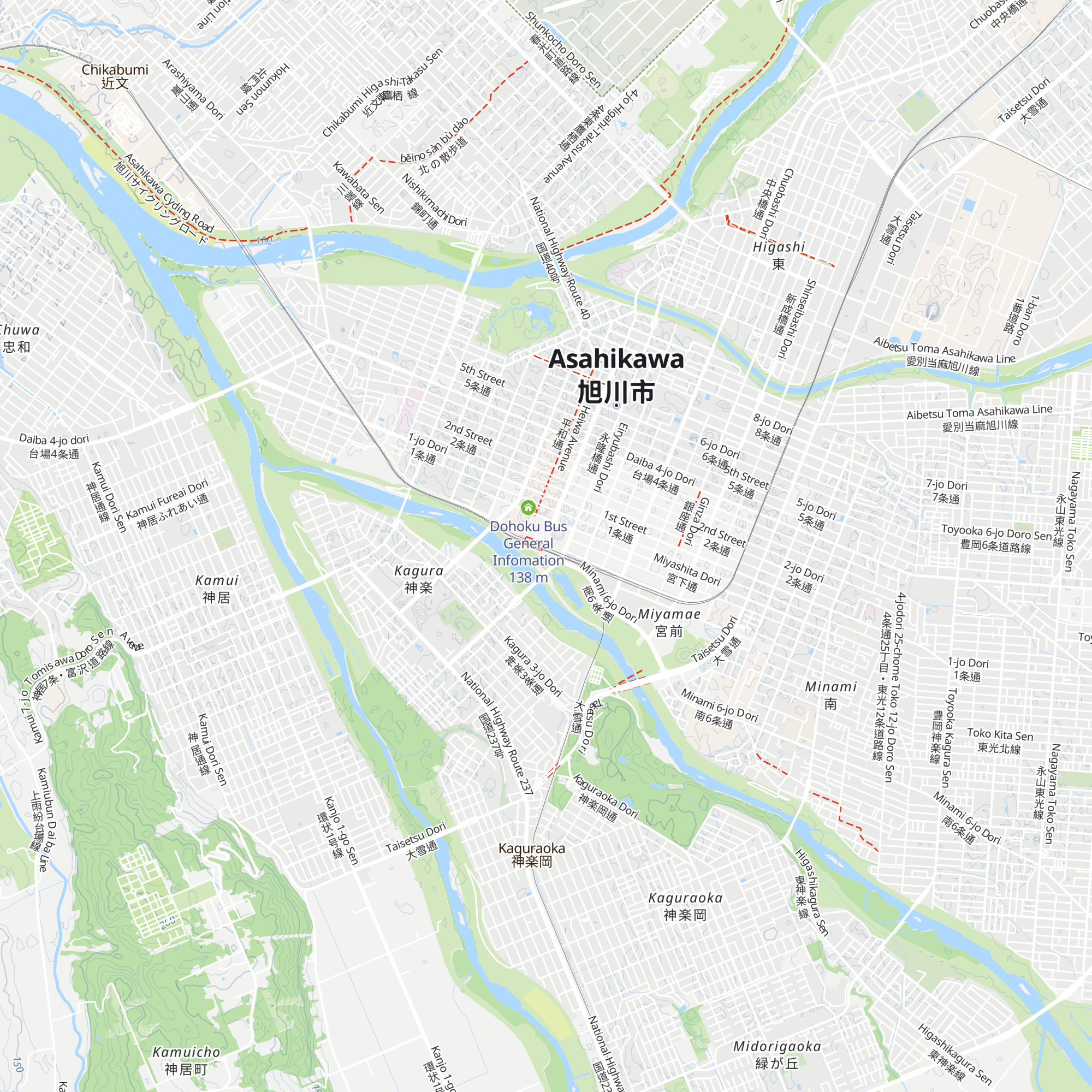 Asahikawa Tourism and Local Products Infomation Center map