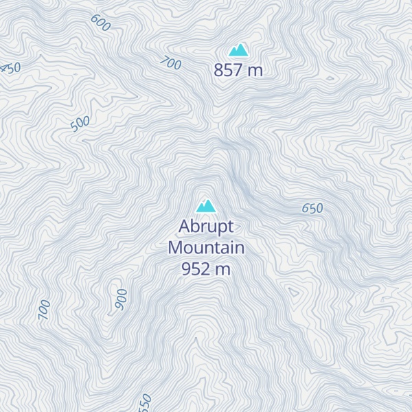Map of Abrupt Mountain