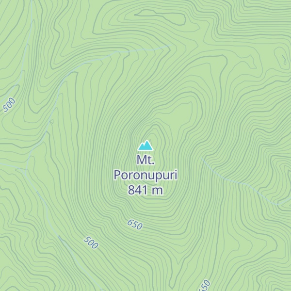 Map of Mt. Poronupuri