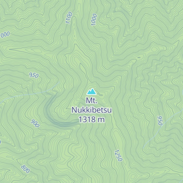Map of Mt. Nukkibetsu
