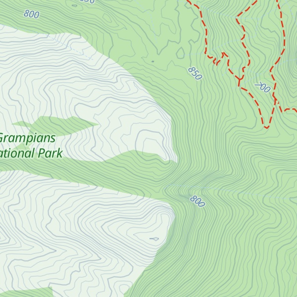 Map of D'Alton Peaks