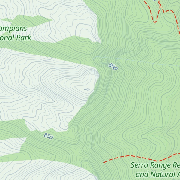 Map of Gurdgaragwurd Peak (D'alton Peak)