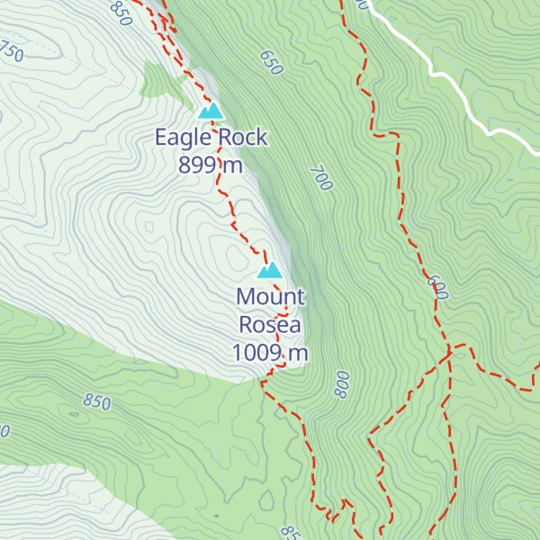 Map of Mount Rosea