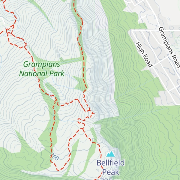 Map of Relph Peak