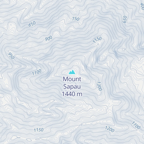 Map of Mount Sapau