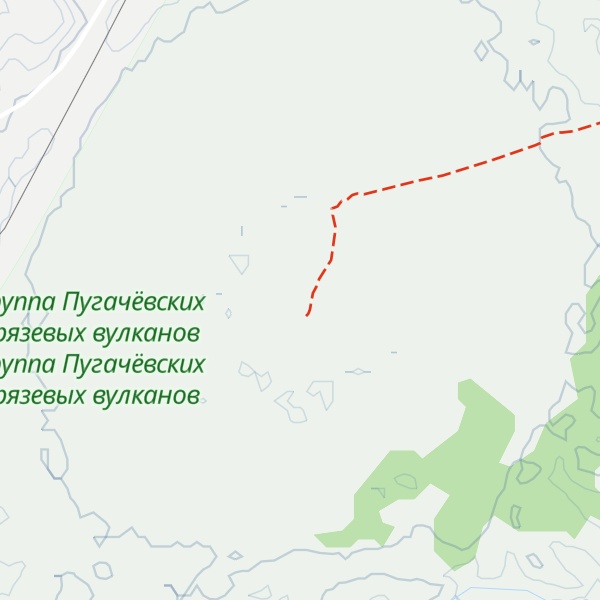 Map of Srednii Gryazevoi Vulkan Pugacheva