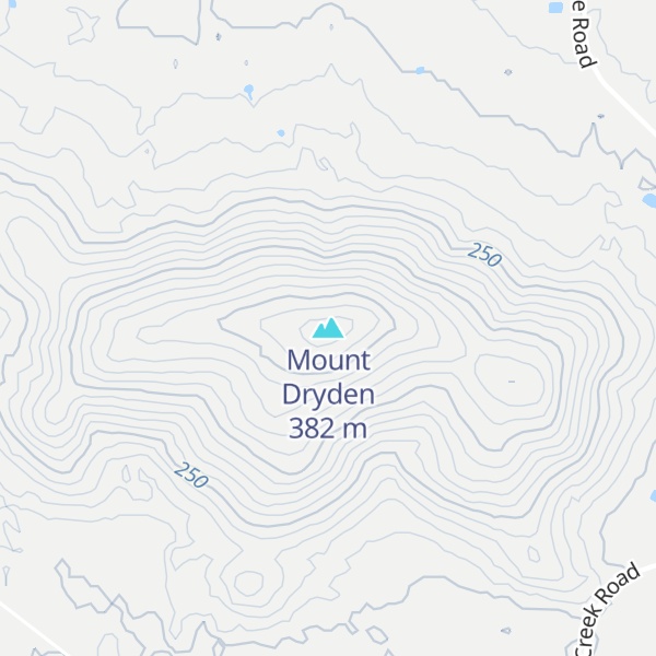 Map of Mount Dryden