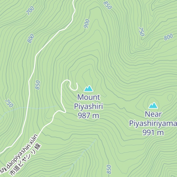 Map of Mount Piyashiri