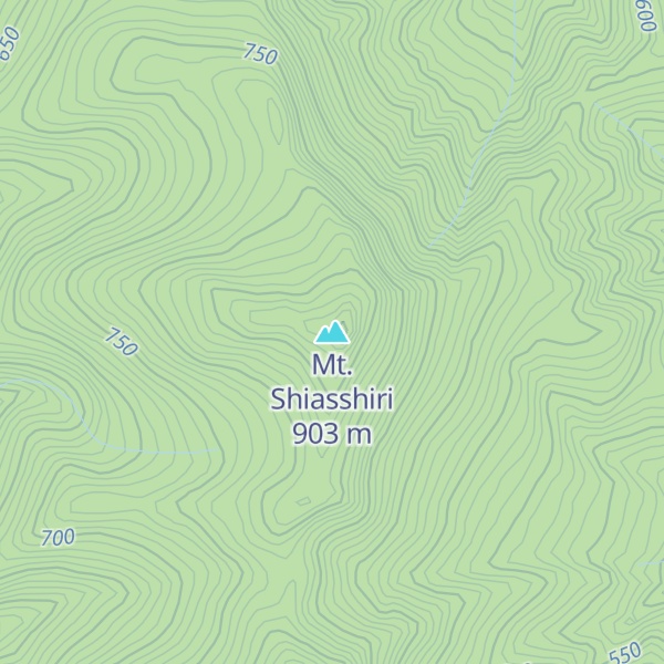 Map of Mt. Shiasshiri