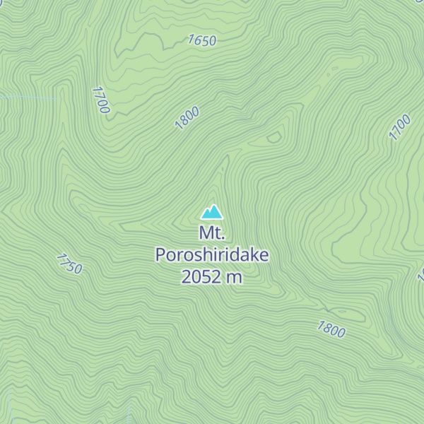 Map of Mt. Poroshiridake
