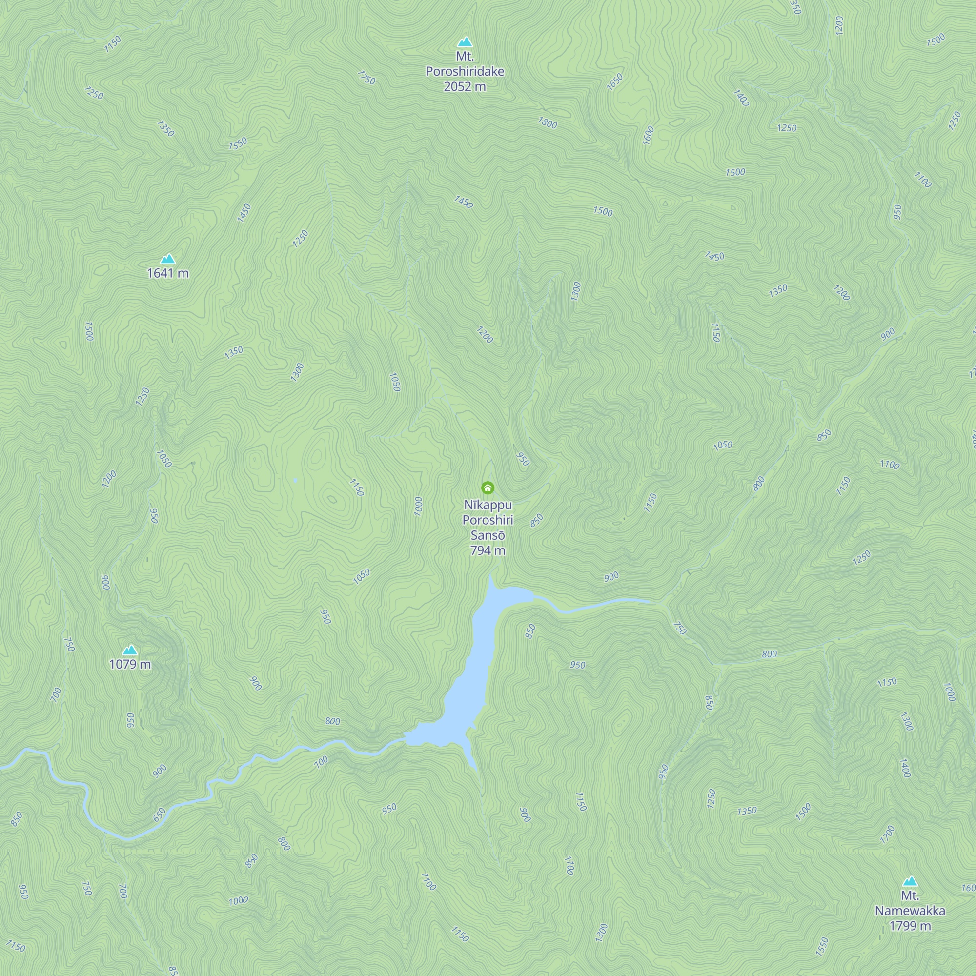 Nīkappu Poroshiri Sansō map