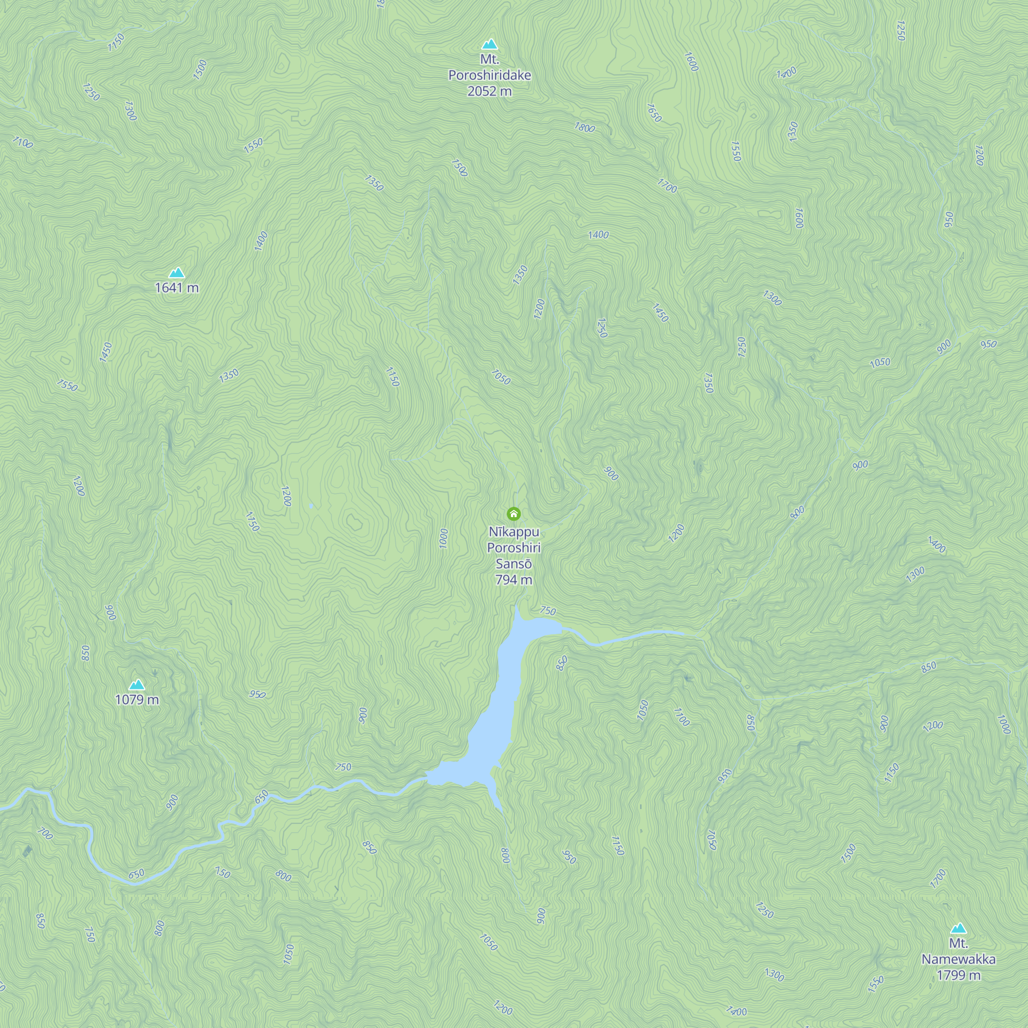 Nīkappu Poroshiri Sansō map