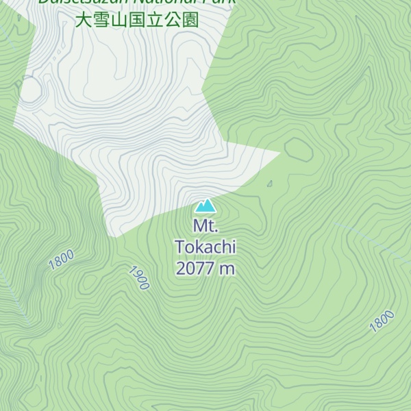 Map of Mt. Tokachi