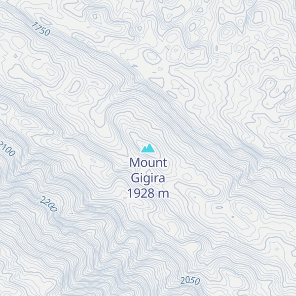 Map of Mount Gigira