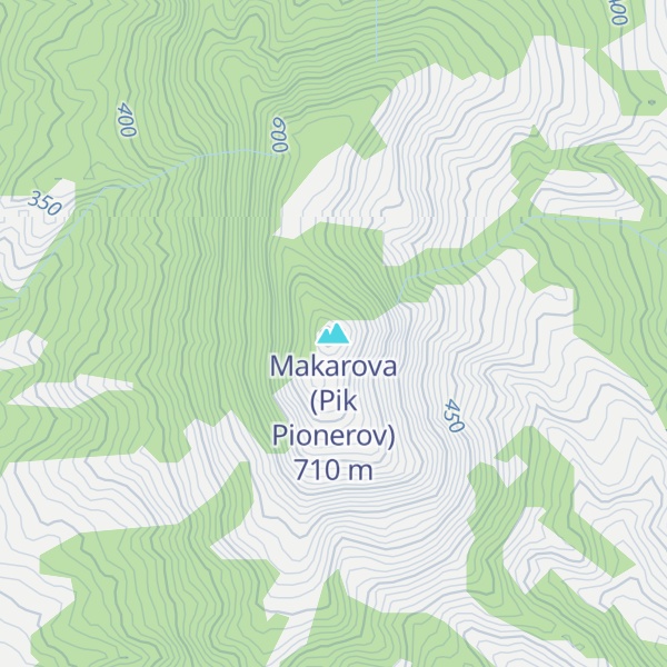 Map of Makarova (Pik Pionerov)