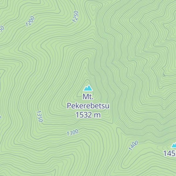 Map of Mt. Pekerebetsu