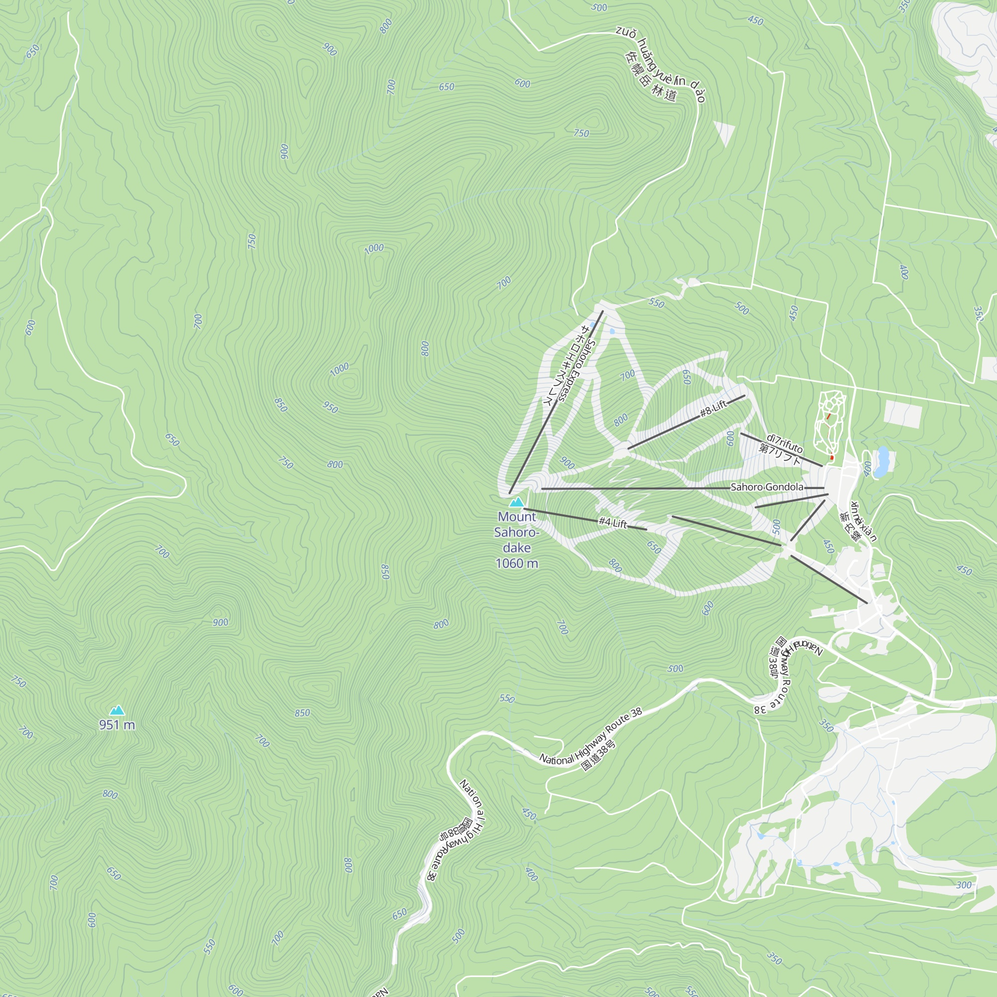 Sahoro hut map