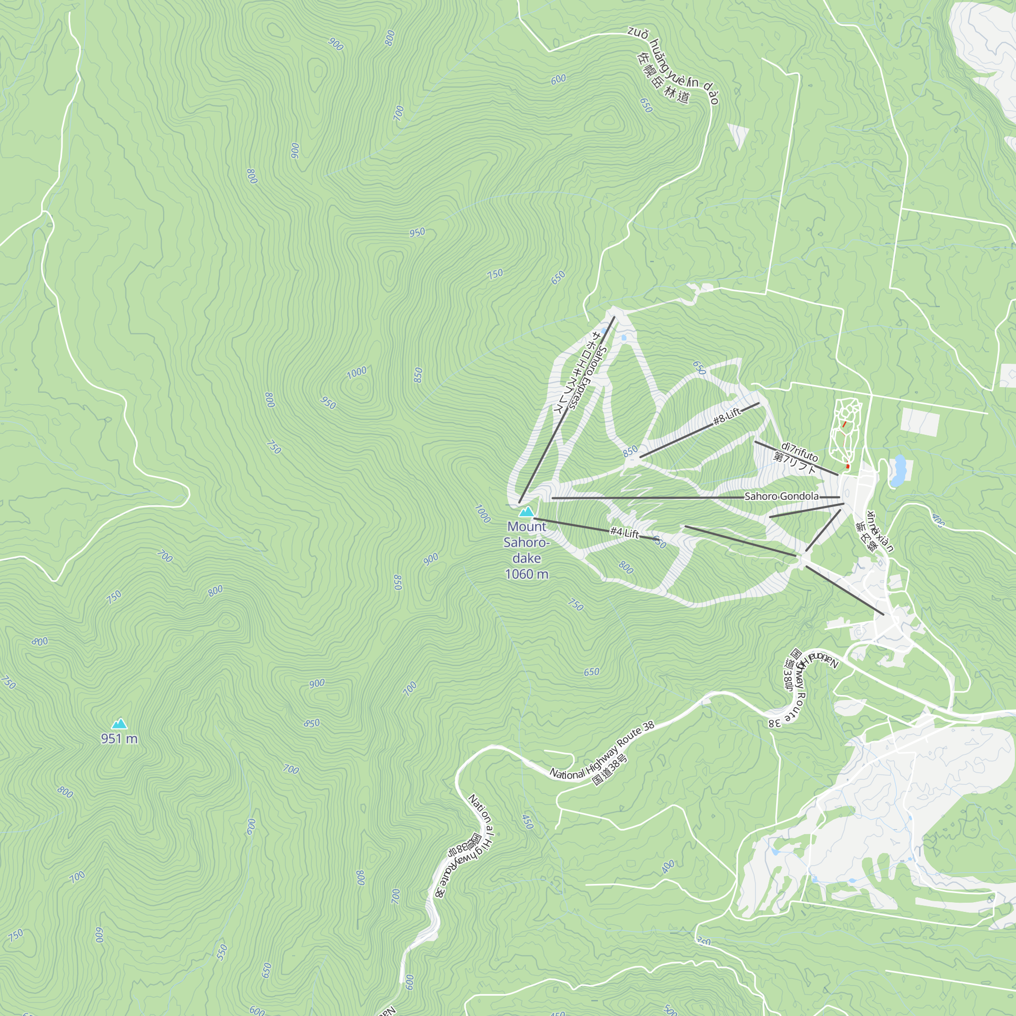 Sahoro hut map