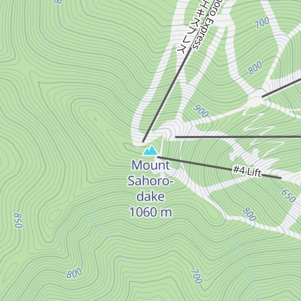 Map of Mount Sahoro-dake