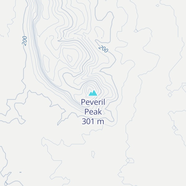 Map of Peveril Peak