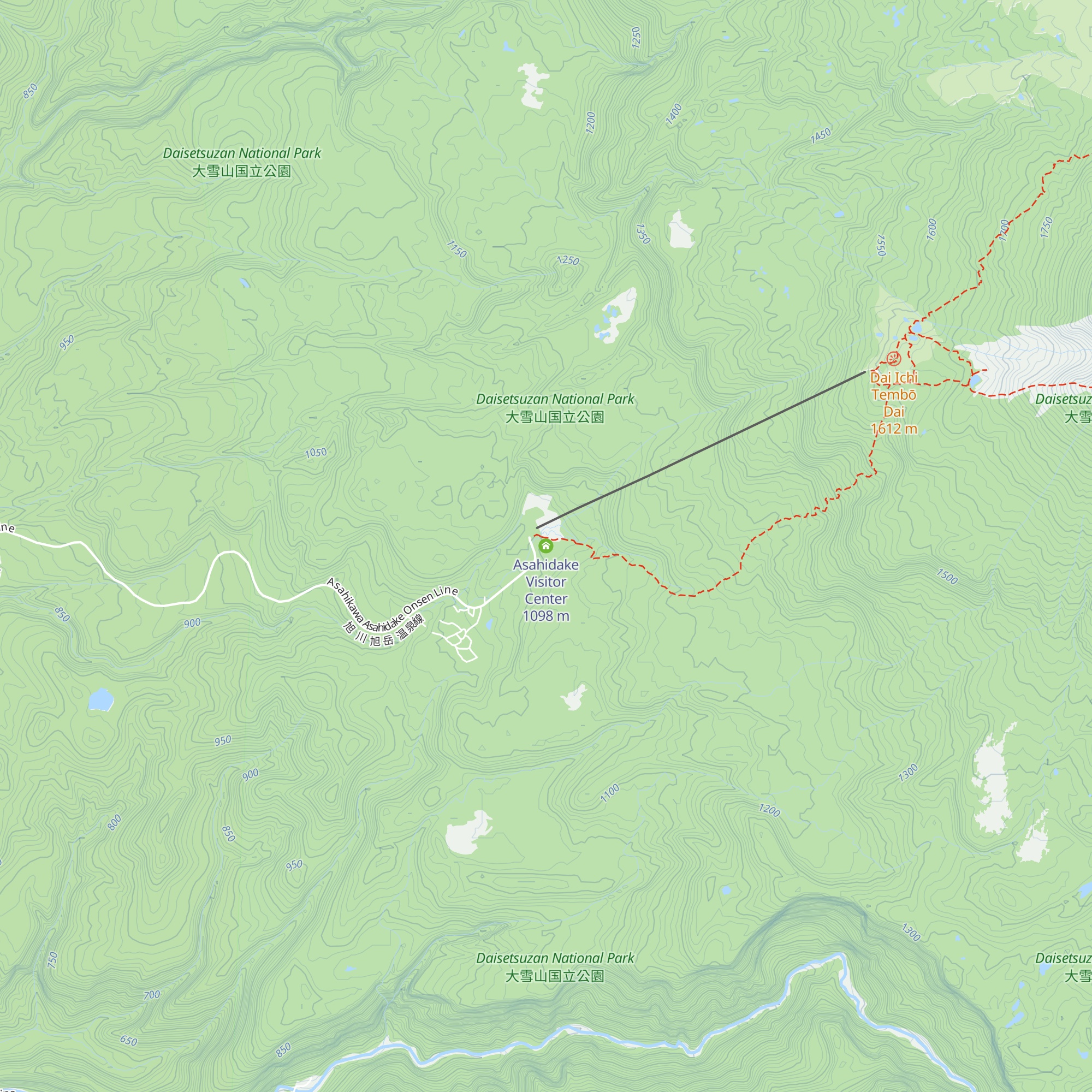 Asahidake Visitor Center map