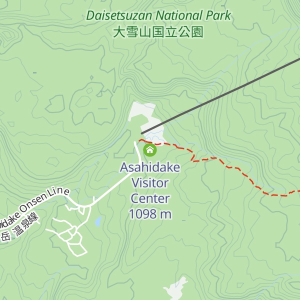 Map of Asahidake Visitor Center