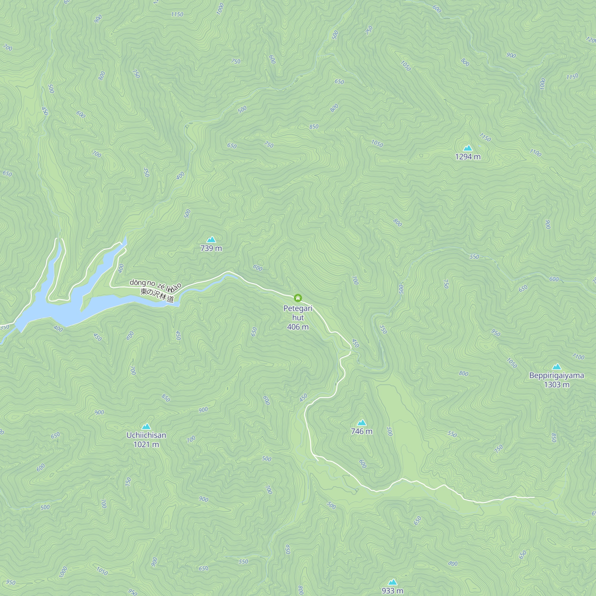 Petegari hut map