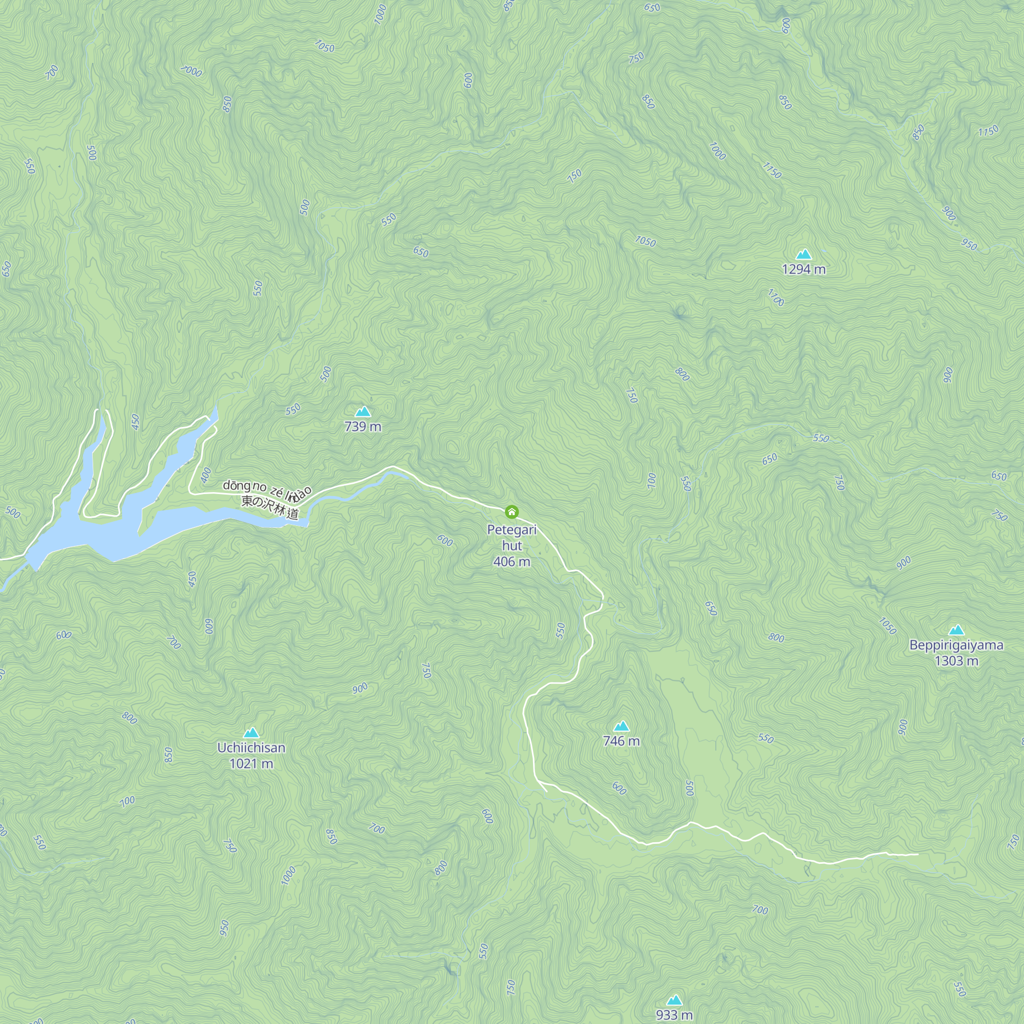 Petegari hut map