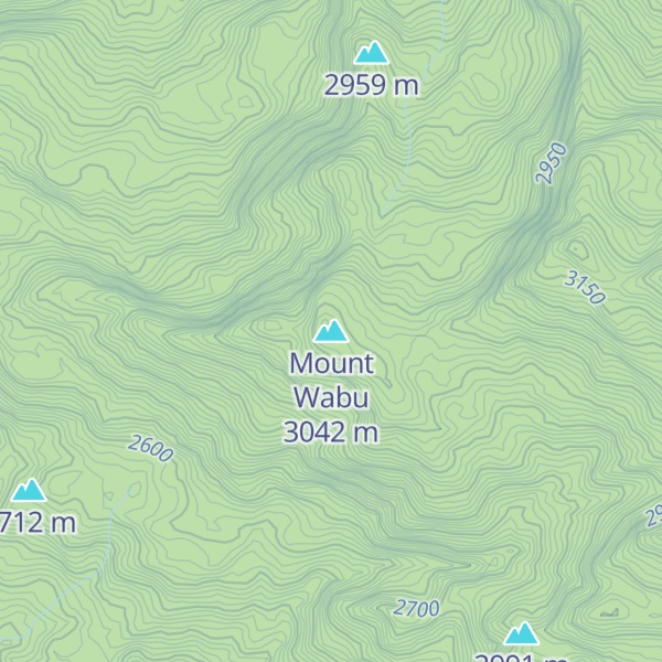 Map of Mount Wabu