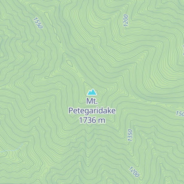 Map of Mt. Petegaridake